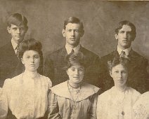 Berten B Bean Berten Bean Far right with classmates Submitted by Barbara Quider.